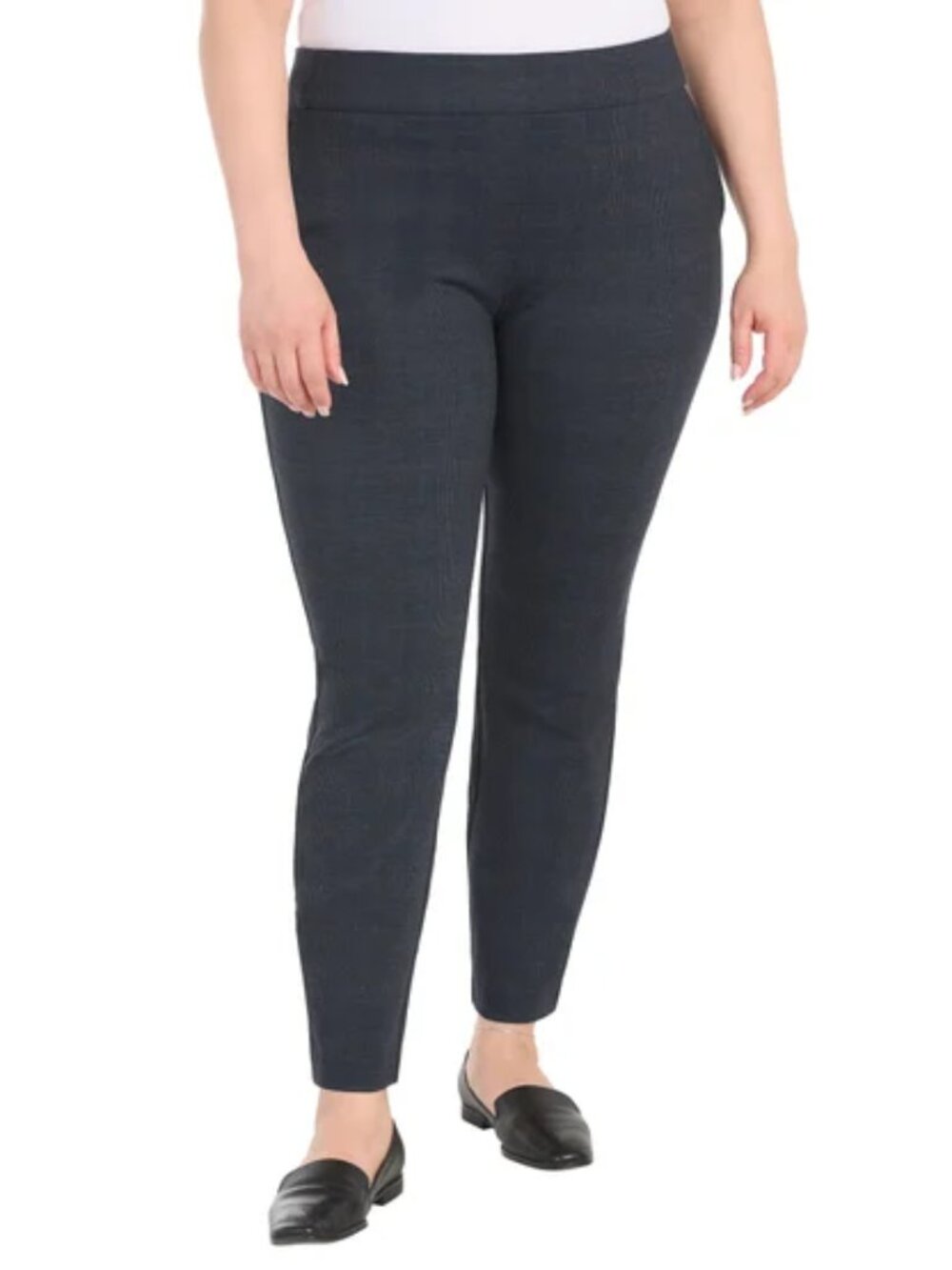 Dalia Pull On Ponte Pants Navy Combo XL & L Women's Slim Leg Office NWT